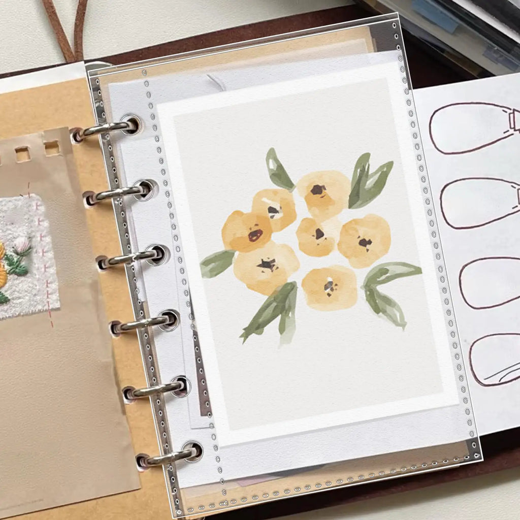 Page Protectors 10 A7 6-Ring Binder Protector Pages Card Sleeves