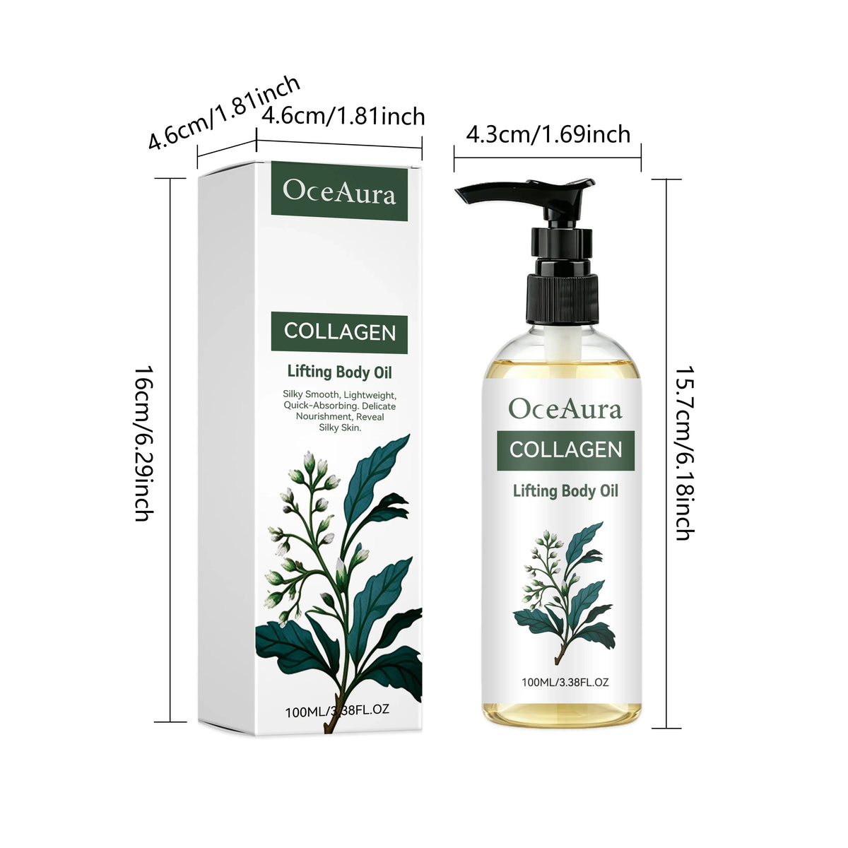 OceAura Collagen Lifting Body Oil – Firming & Hydrating 100ml