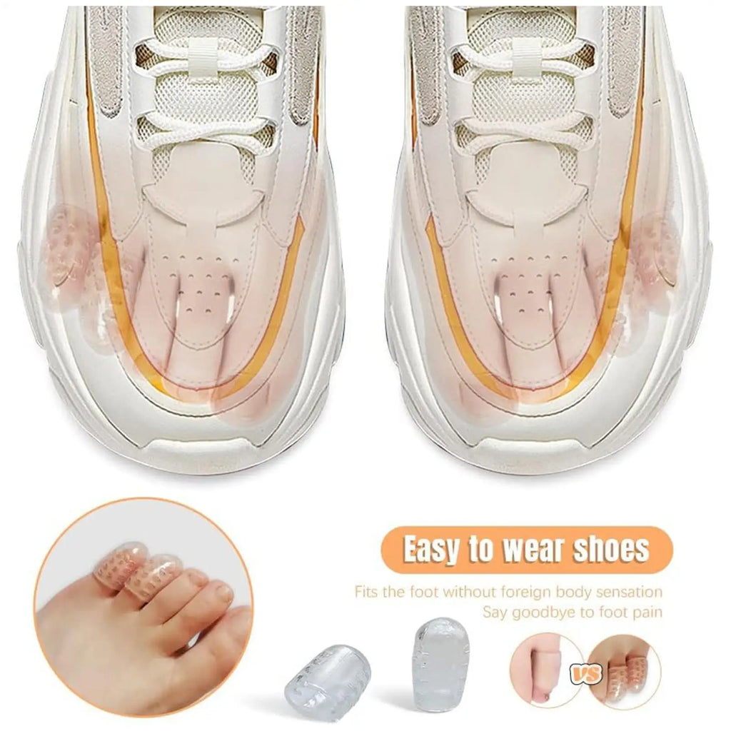 Silicone Toe Protectors 20 Pack – Clear Anti-Friction Toe Sleeves
