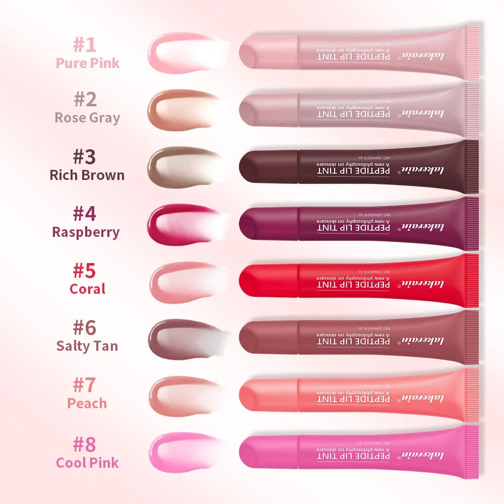 Peptide Lip Tint Gloss – Mirror Shine, Moisturizing, 8 Shades