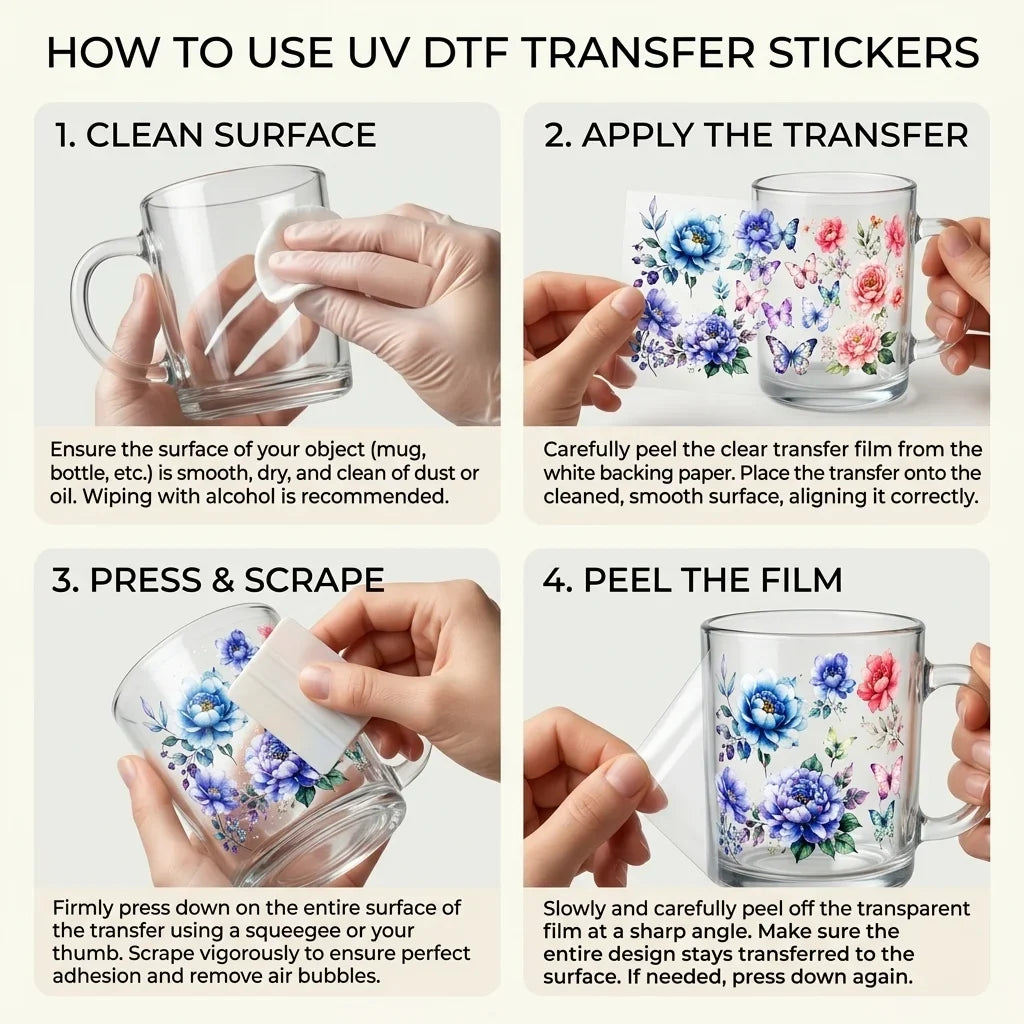 Watercolor Butterfly Floral UV DTF Sticker | Tumbler Cup Wrap Decal