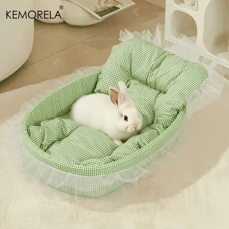 Fluffy Bunny Princess Nest – Plush Bed for Rabbits & Small Pets