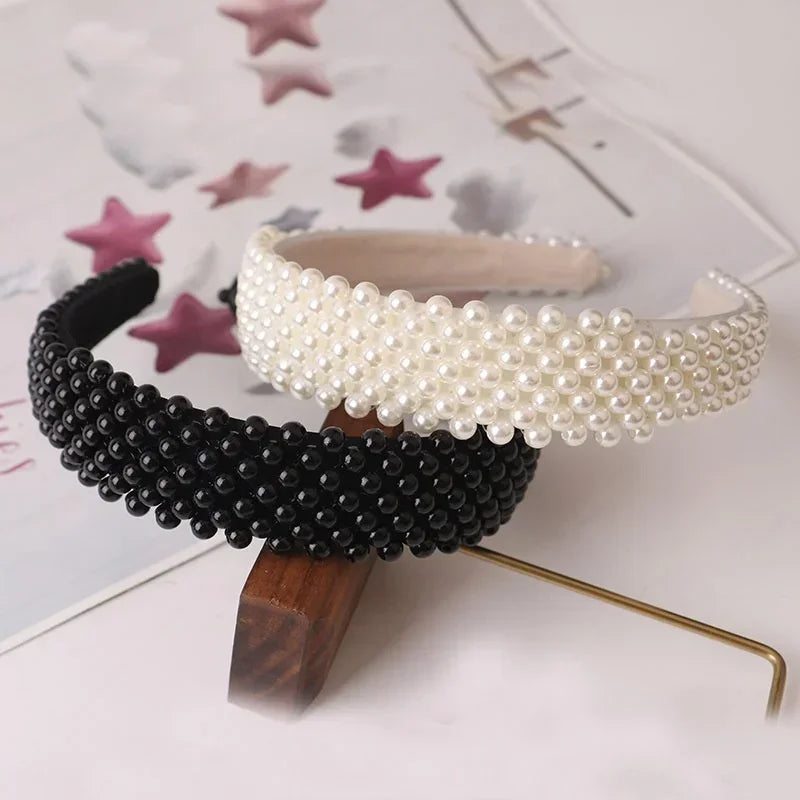 Retro Pearl Headbands for Women – Elegant Hair Accessories