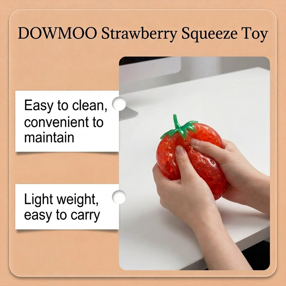 Strawberry Squishy Slow Rising Fidget Toy | Sensory Squeeze