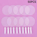50Pcs Mini Transparent Blank Fans – DIY Art & Party Favors