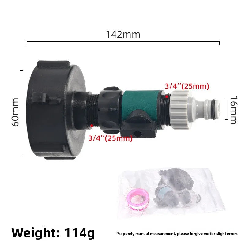S60 IBC Tank Adapter – 20/25/32mm PE Pipe Quick Connector