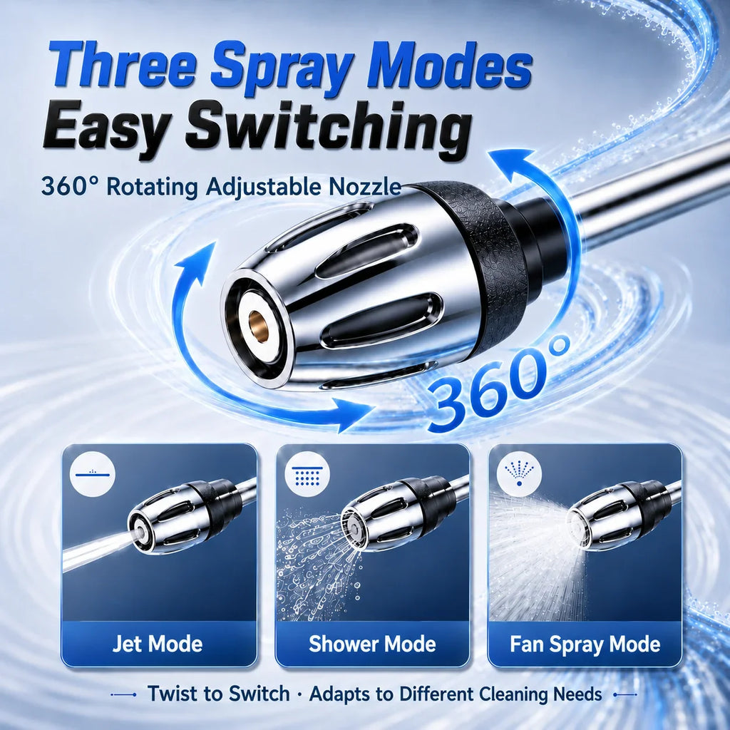 High-Pressure Car Wash Gun & Foam Cannon Garden Hose Nozzle