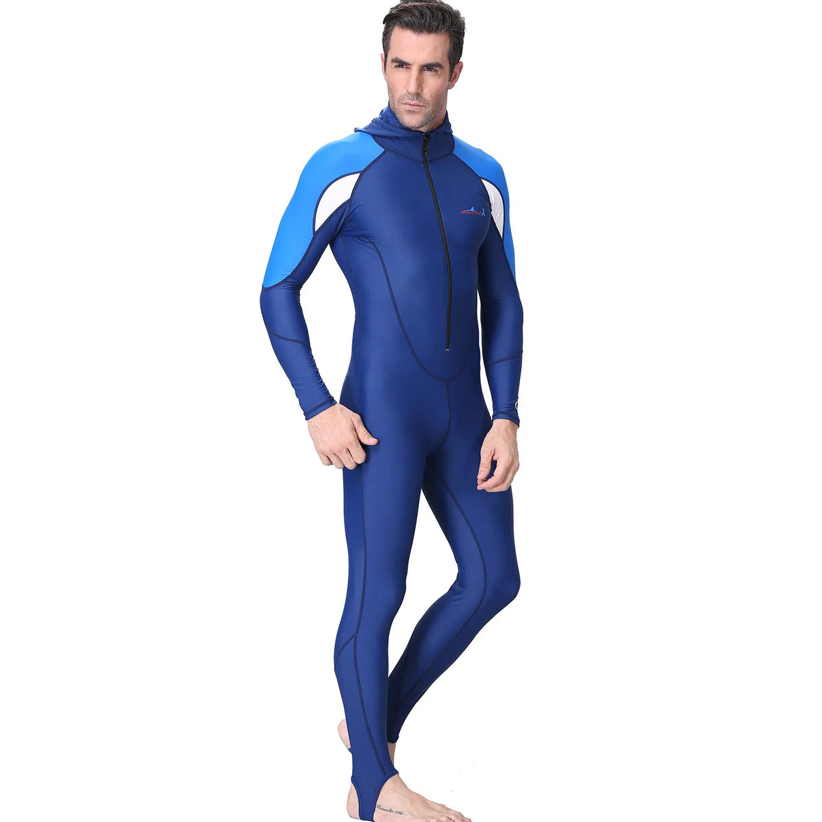 UPF 50+ Hooded Rash Guard Wetsuit | One-Piece Long Sleeve Swimsuit