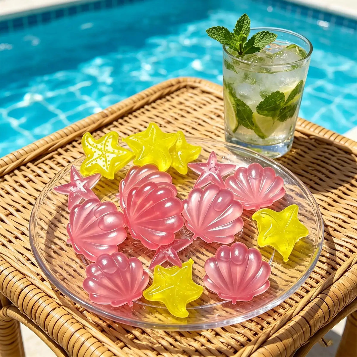 24-Pack Reusable Star-Shaped Ice Cubes | No-Dilution Drink Chillers