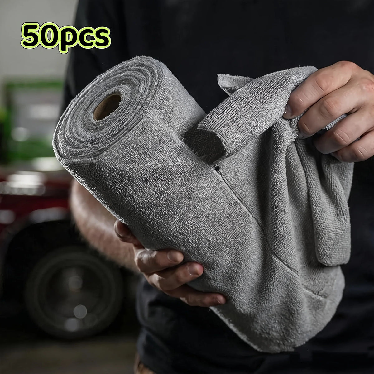 50-Pack Microfiber Cleaning Cloths – Lint-Free Reusable Wipes