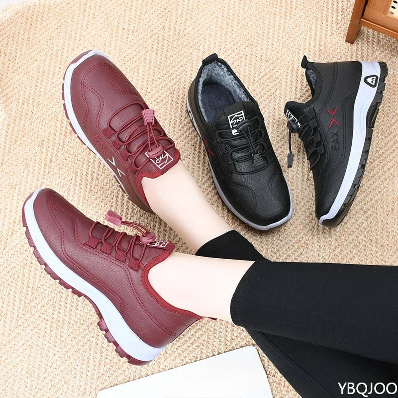 Women's Velvet-Lined Winter Ankle Boots – Warm & Non-Slip