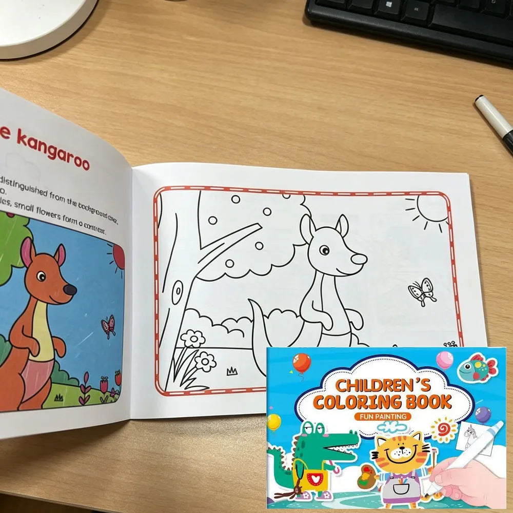 Children's Animal Coloring Book 32 Pages Cute Wildlife Themed Drawing