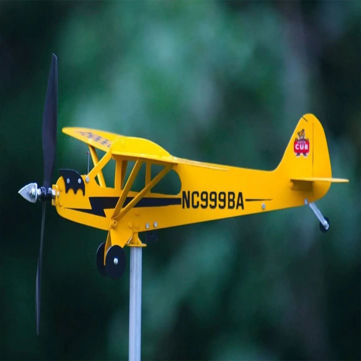 3D Airplane Wind Spinner Metal Weather Vane Garden Ornament