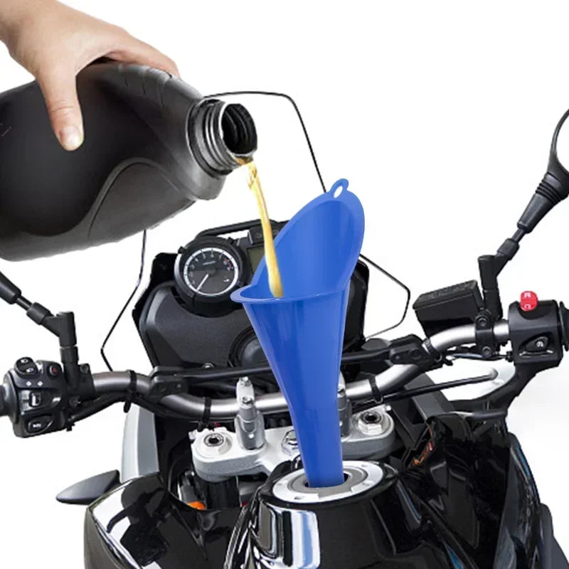 Long Stem Oil Funnel 3-Pack – Anti-Splash Car & Motorcycle