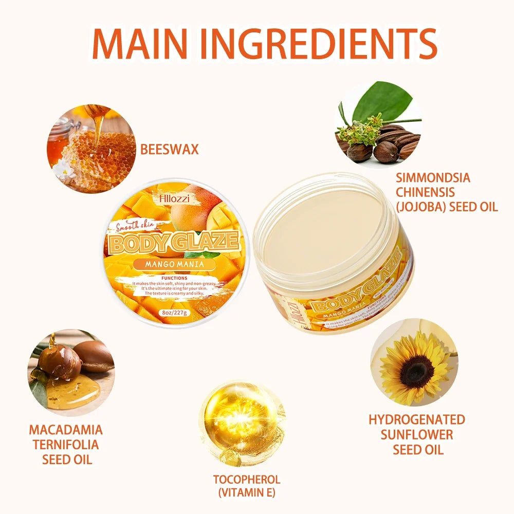 Mango Mania Body Glaze – Jojoba Body Butter & Oil Moisturizer