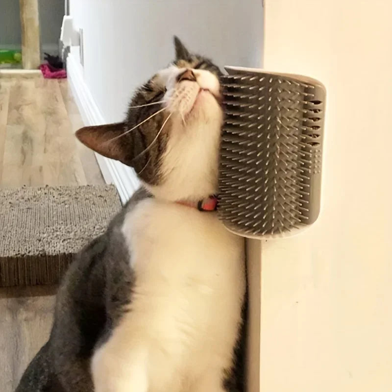 Wall-Mounted Cat Self Groomer & Massage Comb Brush