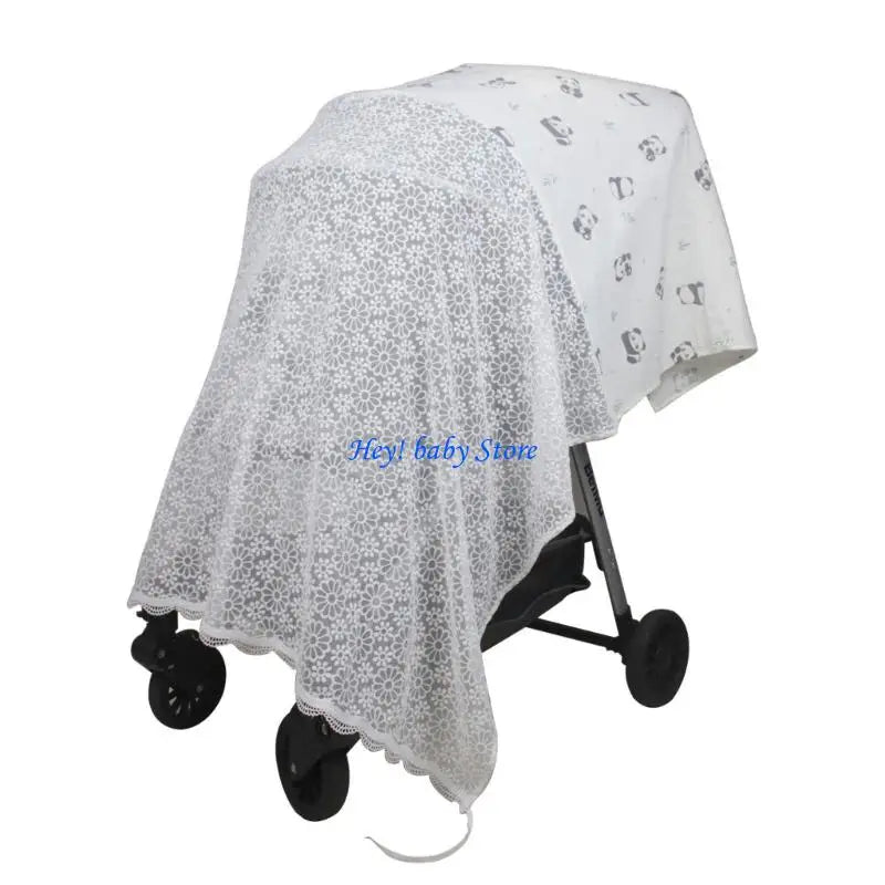 Baby Stroller Canopy Sunshade & Fly Net | Full Coverage 135x120cm