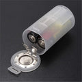 White 2 AA D Battery Holder Conversion Adapter Switcher Converter