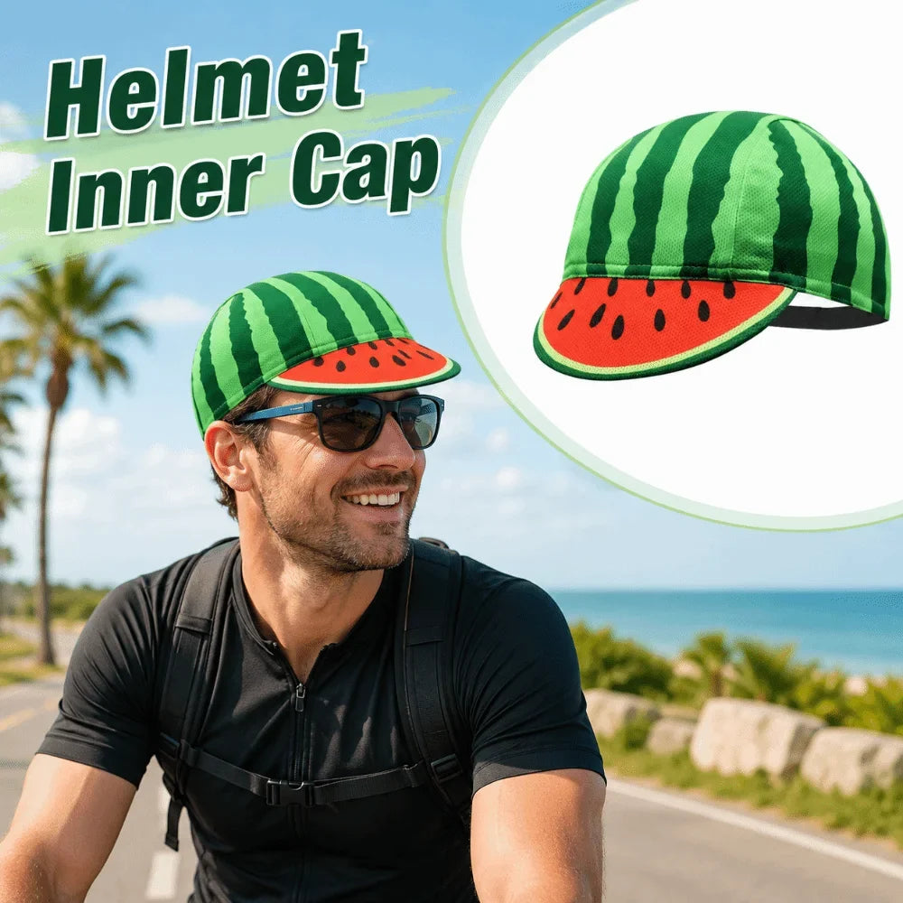 Watermelon Cycling Cap – Breathable Mesh Bike Helmet Liner