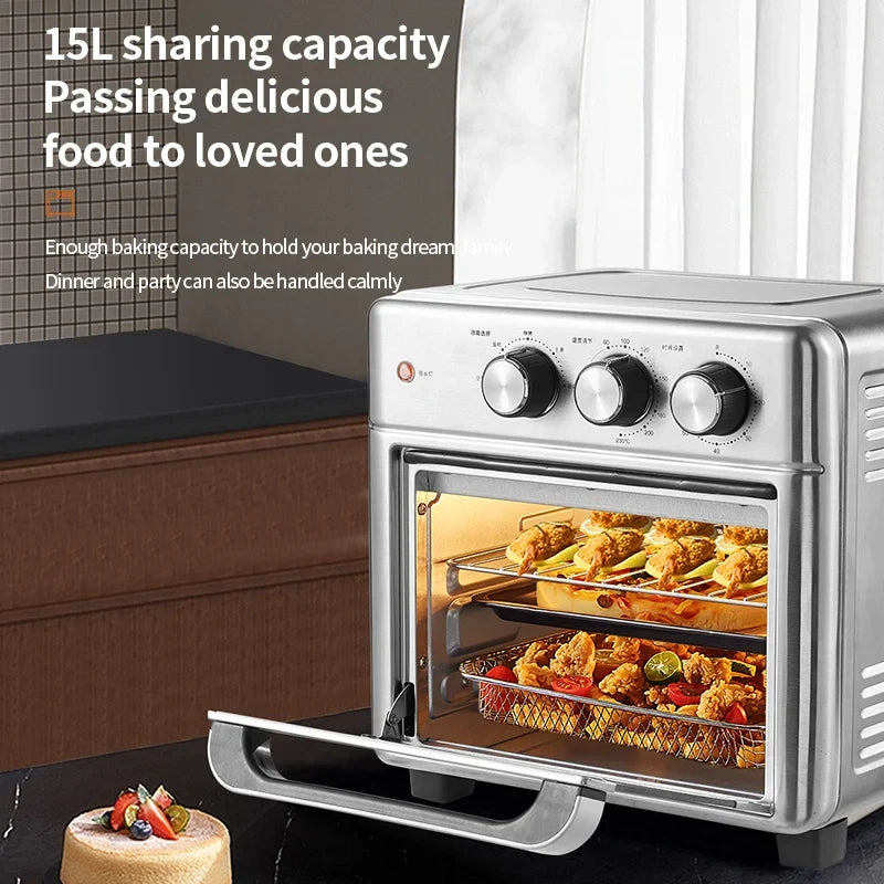 BALASHOV 13L Air Fryer Oven – Oilless Cooker, Visible Window