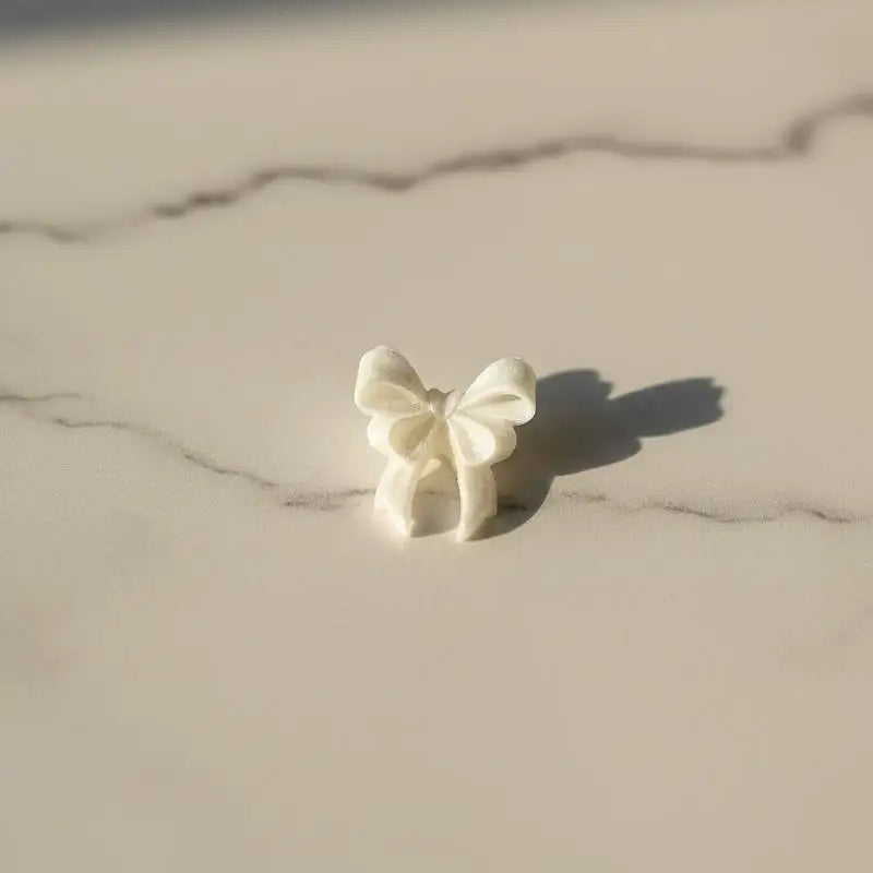 30Pcs Pearlescent White Resin Bow Nail Charms | DIY Nail Art