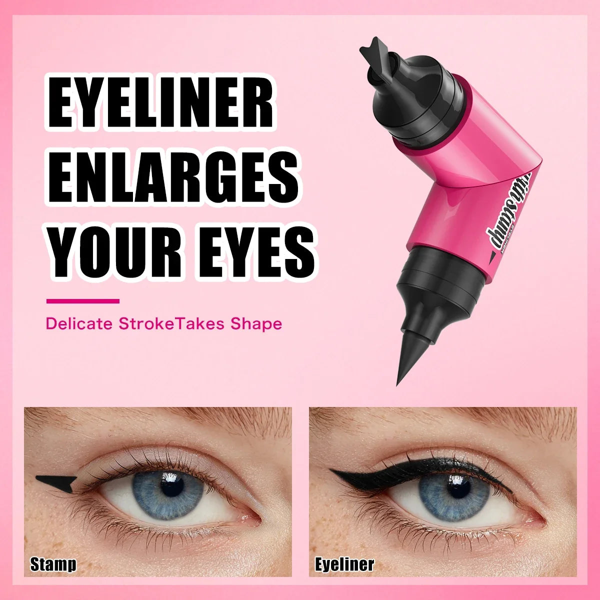 Hello Kiss 2-in-1 Winged Eyeliner Stamp Pen – Waterproof
