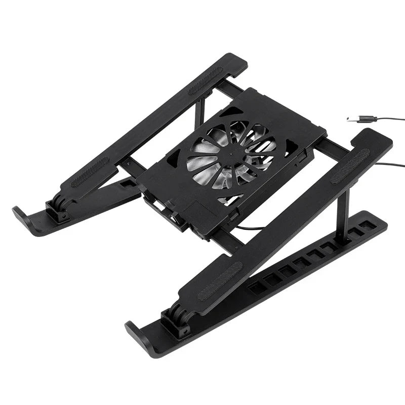 Foldable Laptop Cooling Stand with Fan – Portable Notebook Riser