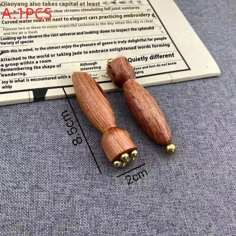 Brass & Rosewood Eye Gua Sha Stick | Facial Massage Tool