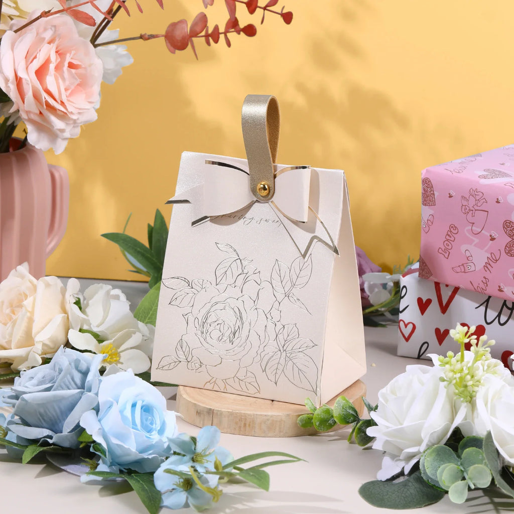 Flowers Birds Forest Wedding Candy Box Wooden Ring DIY Favors