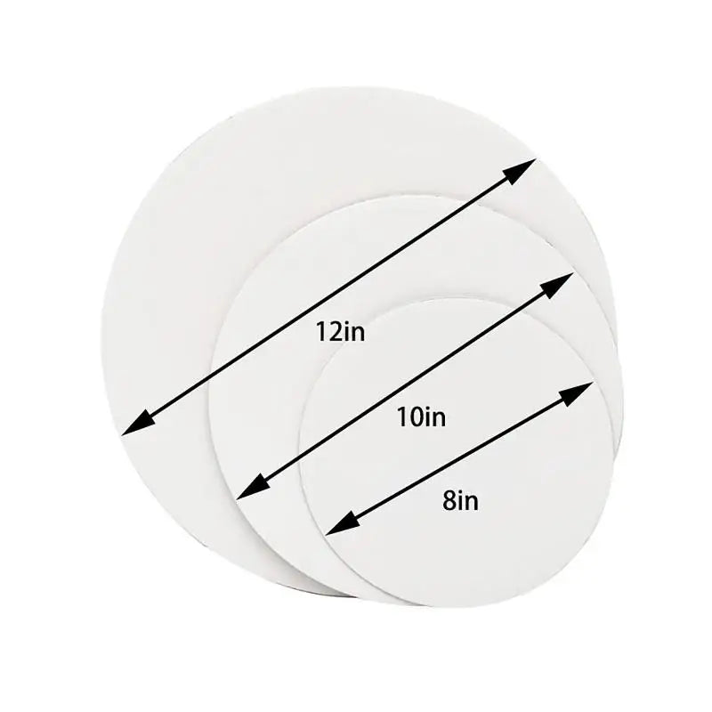 10-Pack Round Cake Boards 8/10/12 Inch | Corrugated Cardboard