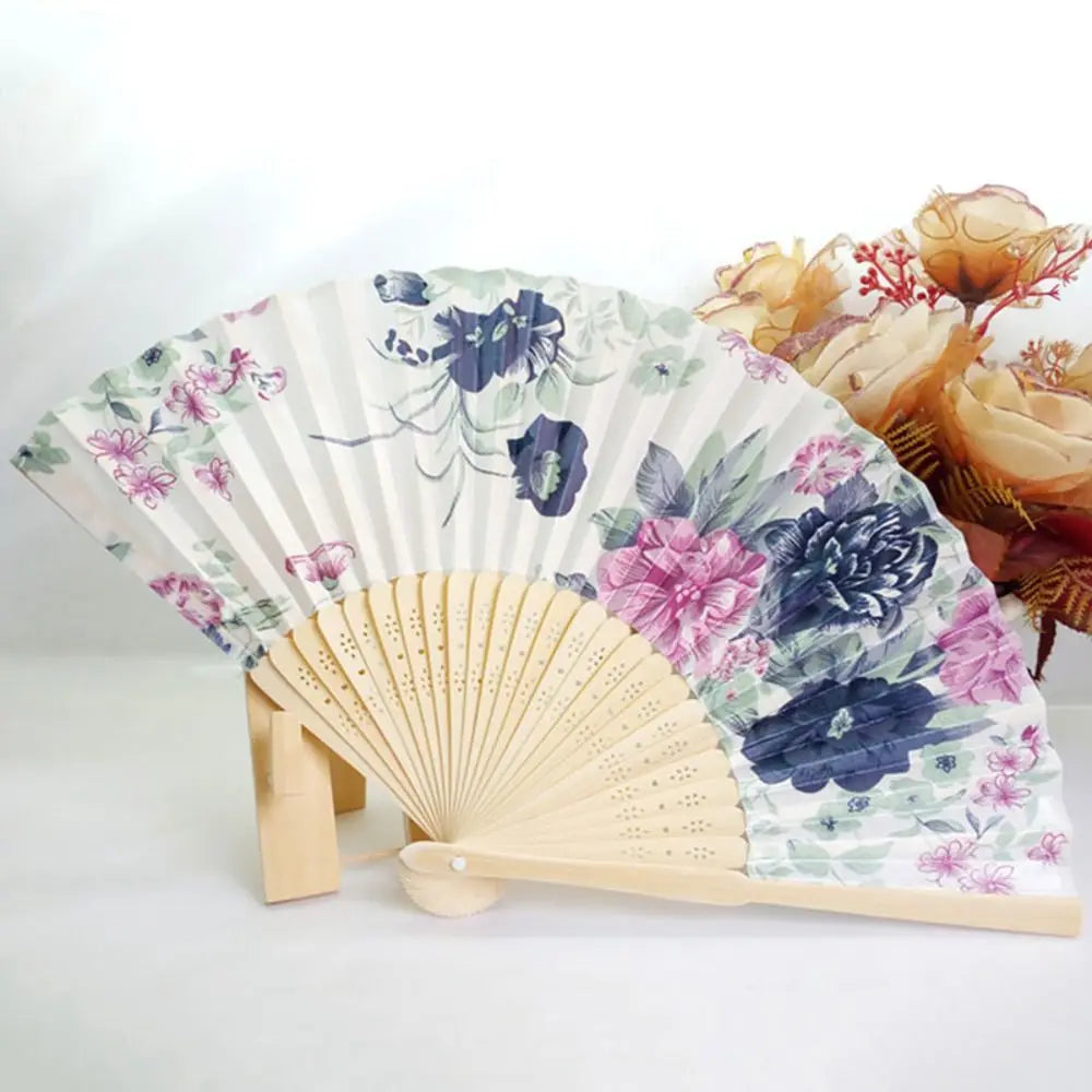 Colorful Bamboo Folding Fan – Wedding Gift & Photo Prop