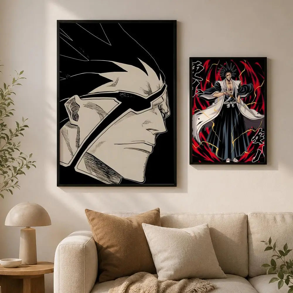 Kenpachi Zaraki Anime Wall Poster – Self-Adhesive & Waterproof