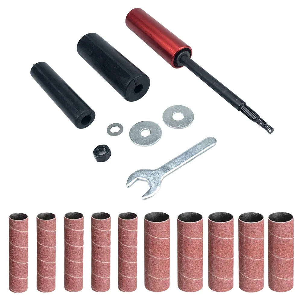 Rubber Drum Sanding Kit for Drill – Wood Metal Stone