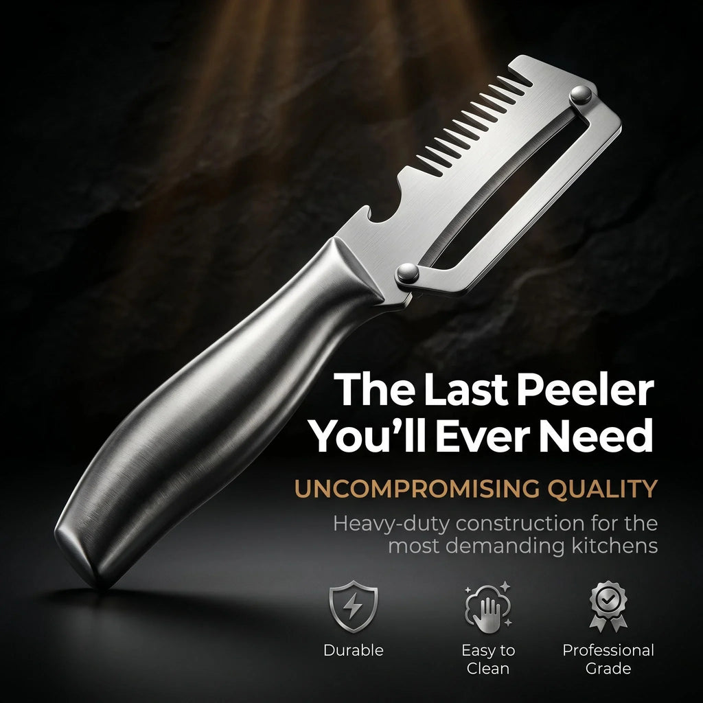 3-in-1 Stainless Steel Vegetable Peeler, Slicer & Shredder