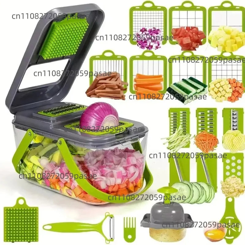 14-in-1 Vegetable Chopper, Slicer & Food Grater | Kitchen Tool