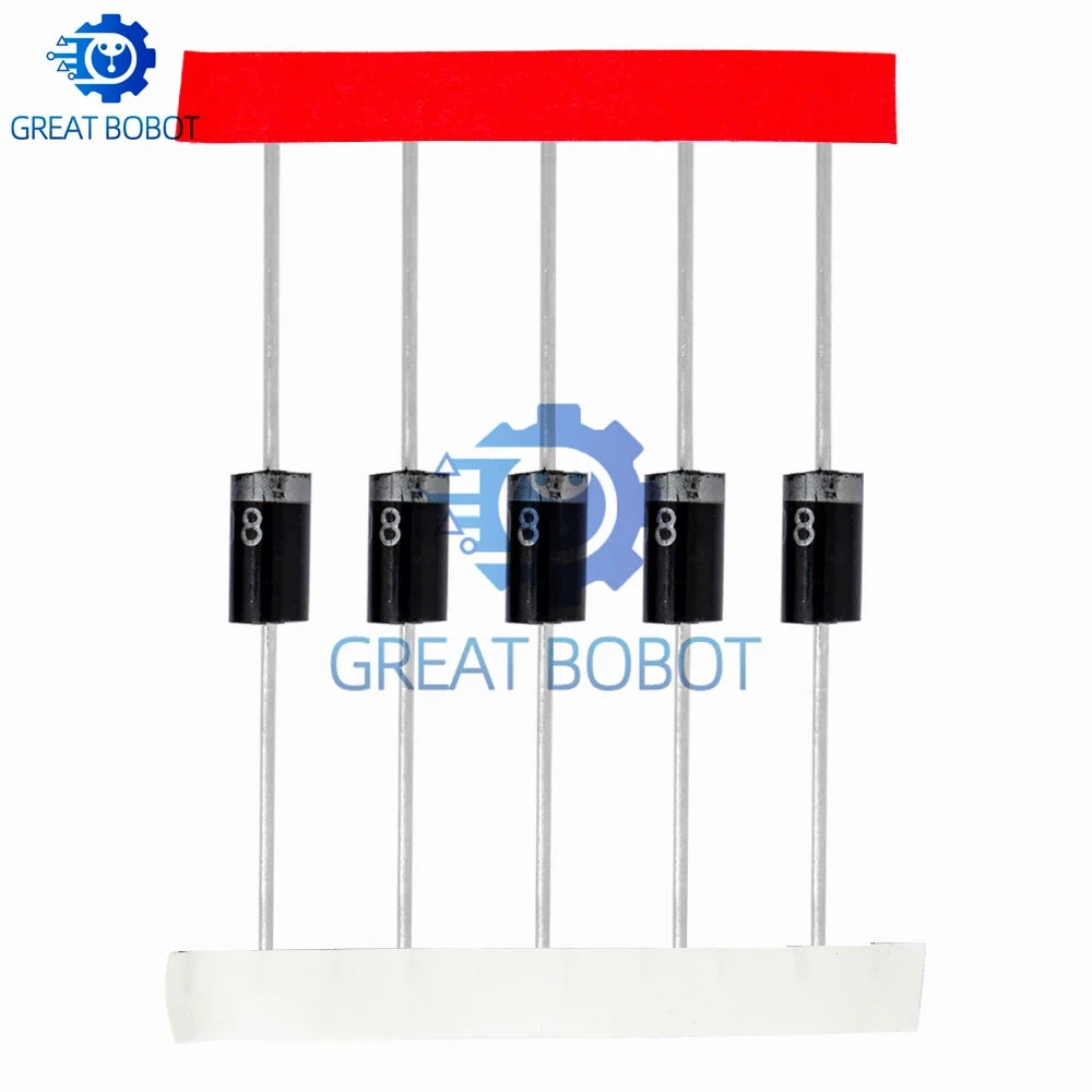100Pcs Diode Assortment Kit – 8 Values Schottky & Rectifier Set