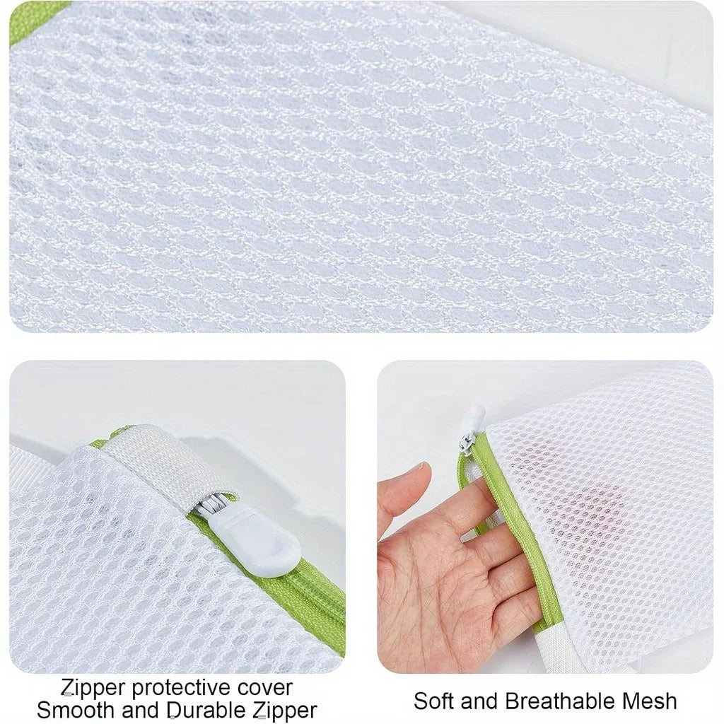 4-Pack Laundry Ball Mesh Bags – Zipper Washing Machine Bags