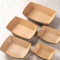 50-Pack Disposable Wooden Sushi Boat Plates | Party Tray Set