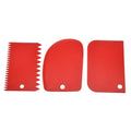 3-Piece Plastic Dough Scraper Set – Baking & Cake Decorating