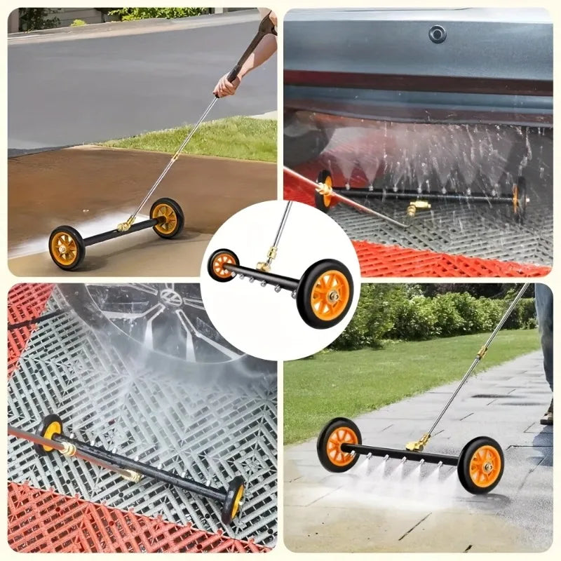 Pressure Washer Undercarriage Cleaner & Water Broom – 4 Nozzle Dual Function