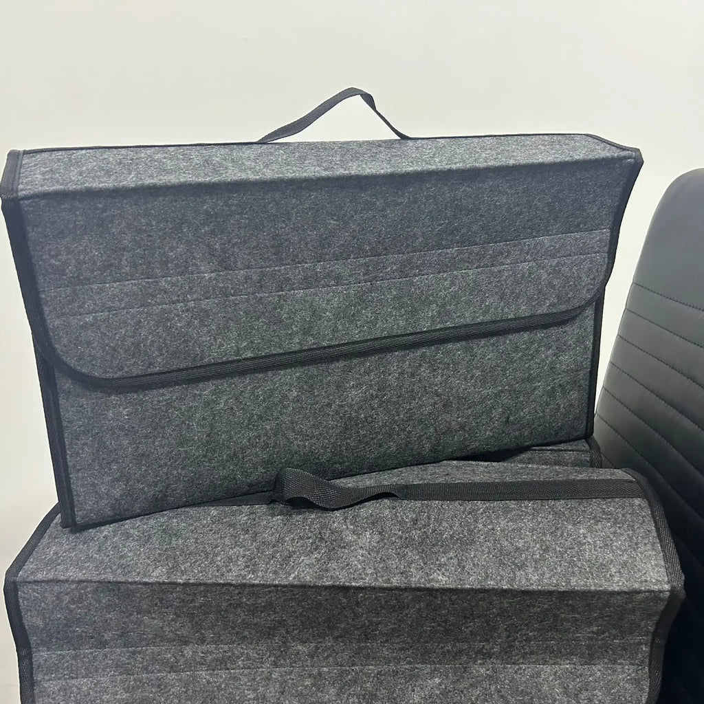 Spacious Canvas Car Storage Box Trunk Organizer Felt Cloth Interior