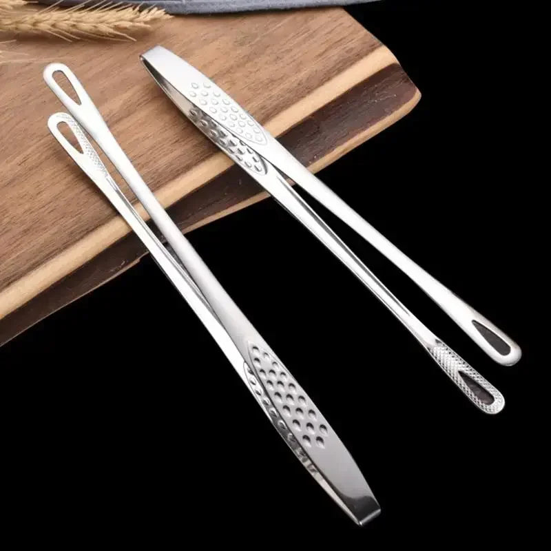 Stainless Steel BBQ Kitchen Tongs | Non-Slip, 3 Sizes
