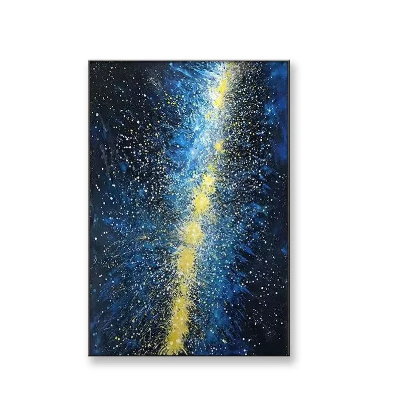 Abstract Stars Hand-Painted Oil Painting Canvas Wall Art