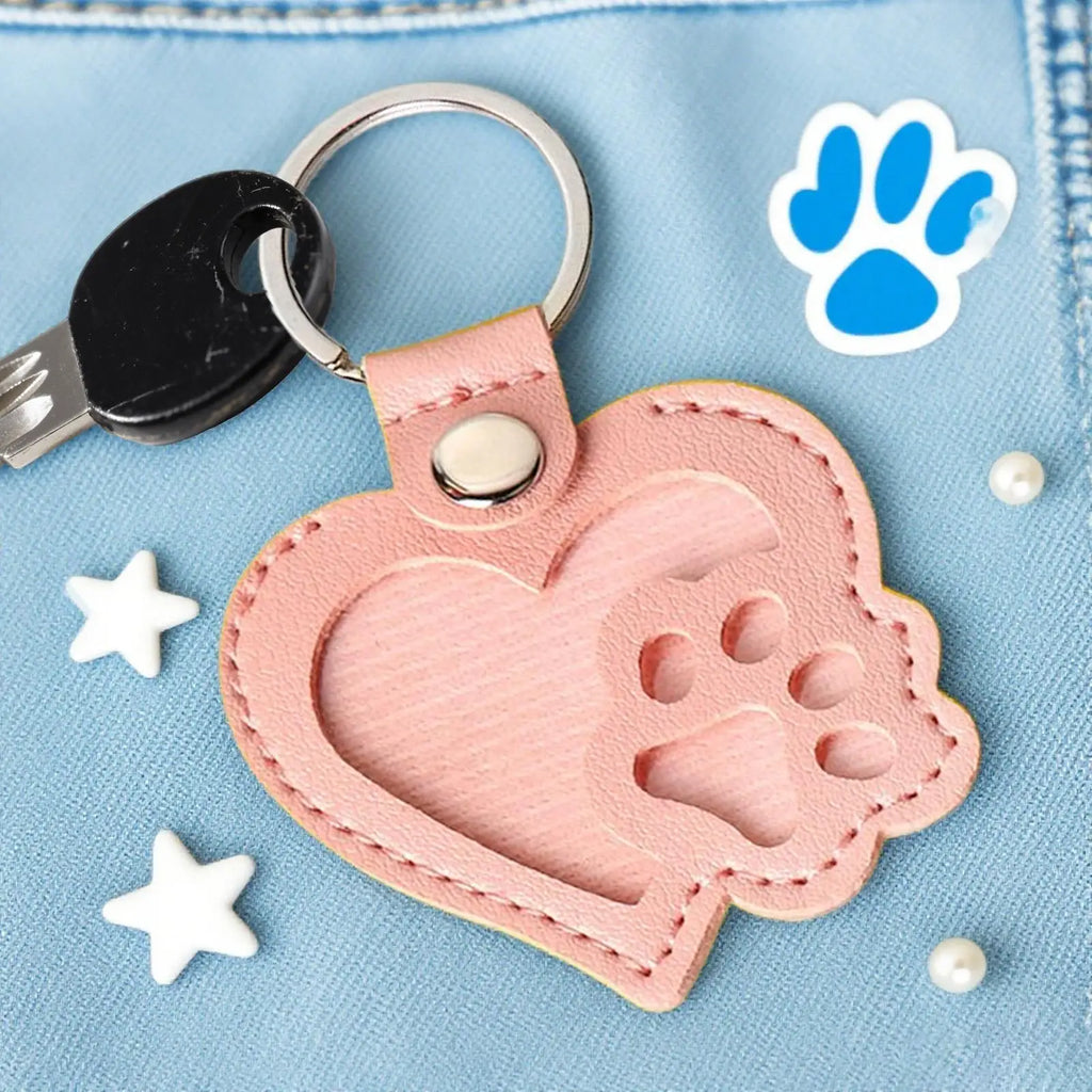 Leather Pet Hair Collector Keychain | Dog Keepsake Pendant