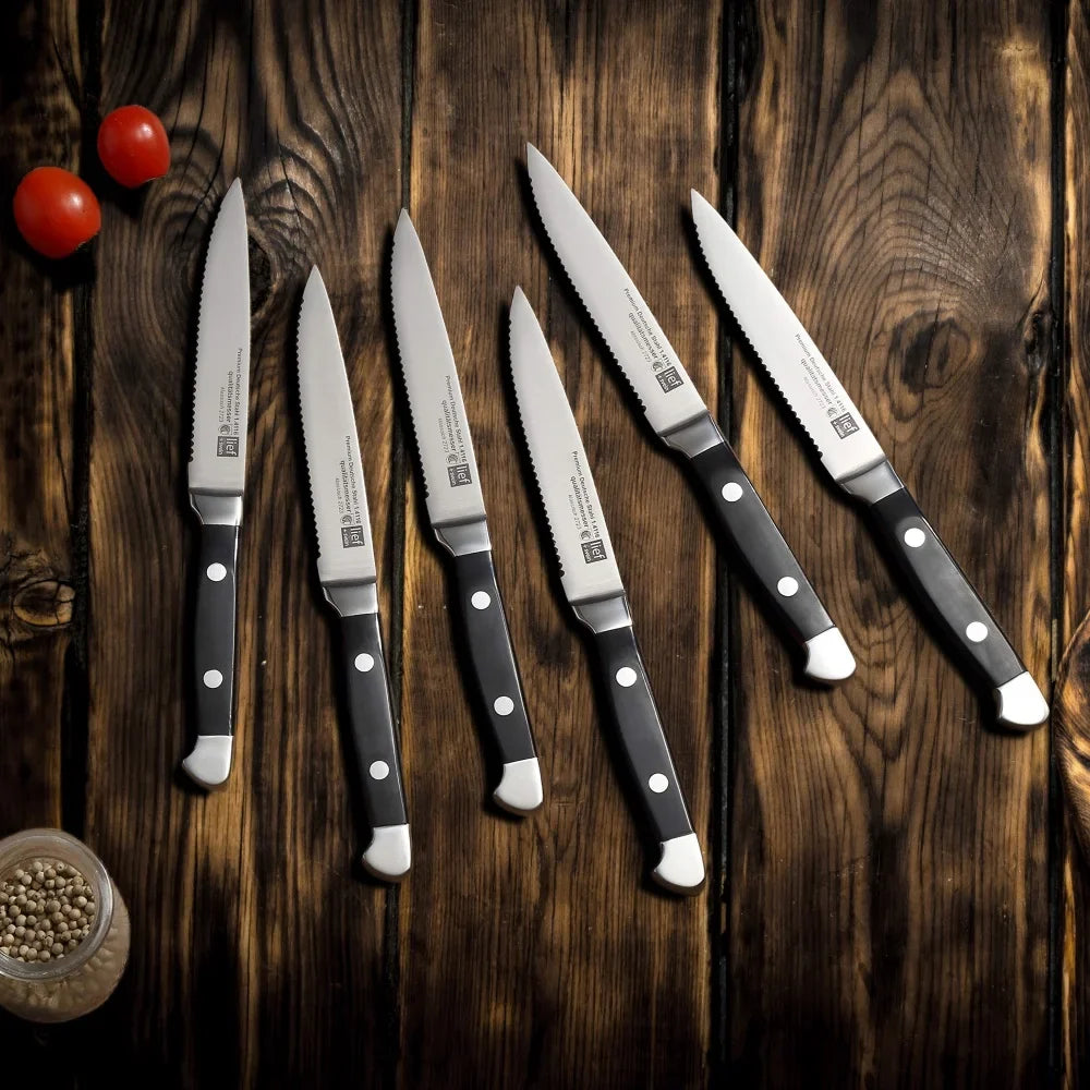 Steak Knife & Fork Set 4/6/8 Pc – German Steel Polished Handles