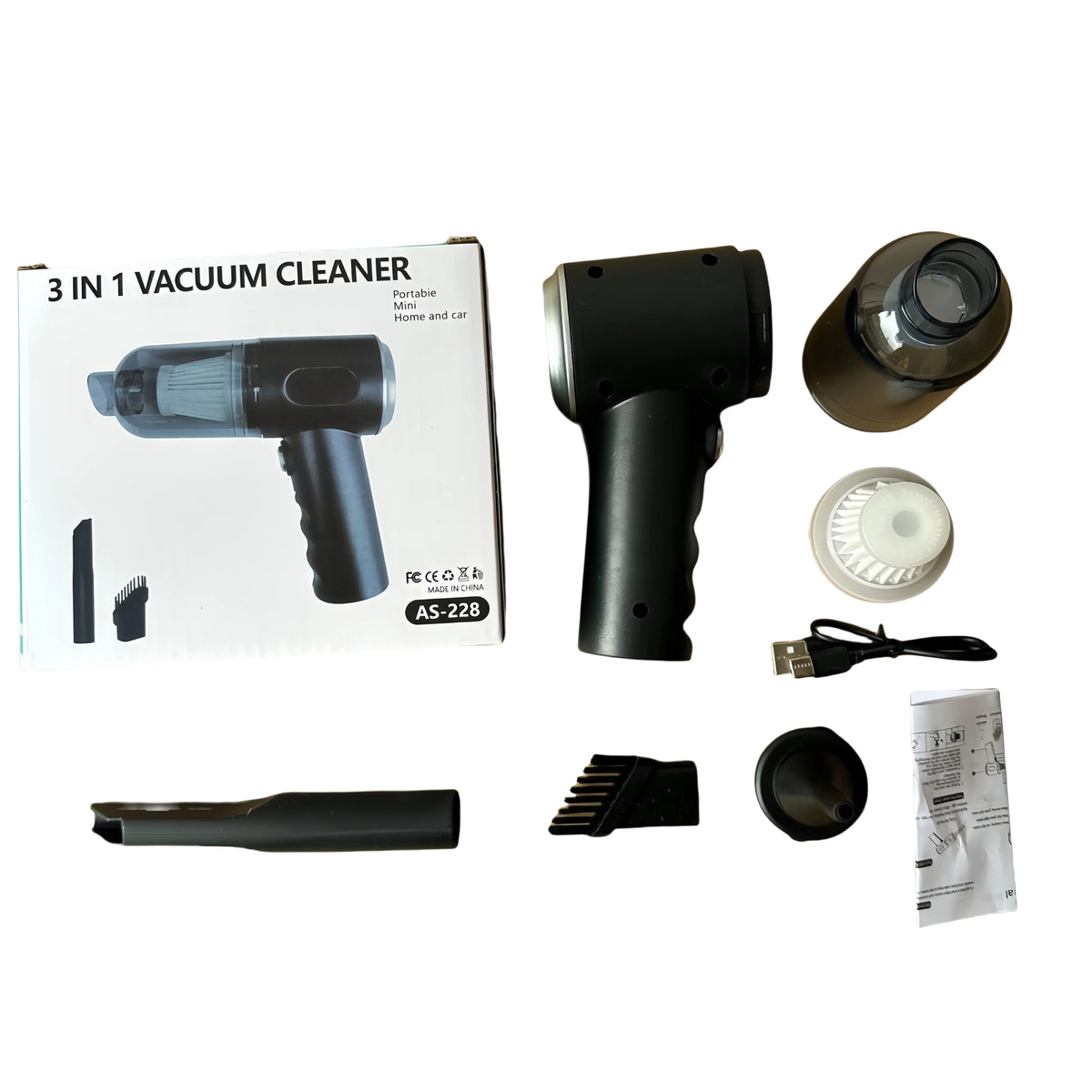 Mini Handheld Car Vacuum – Wireless 120W HEPA & Blower