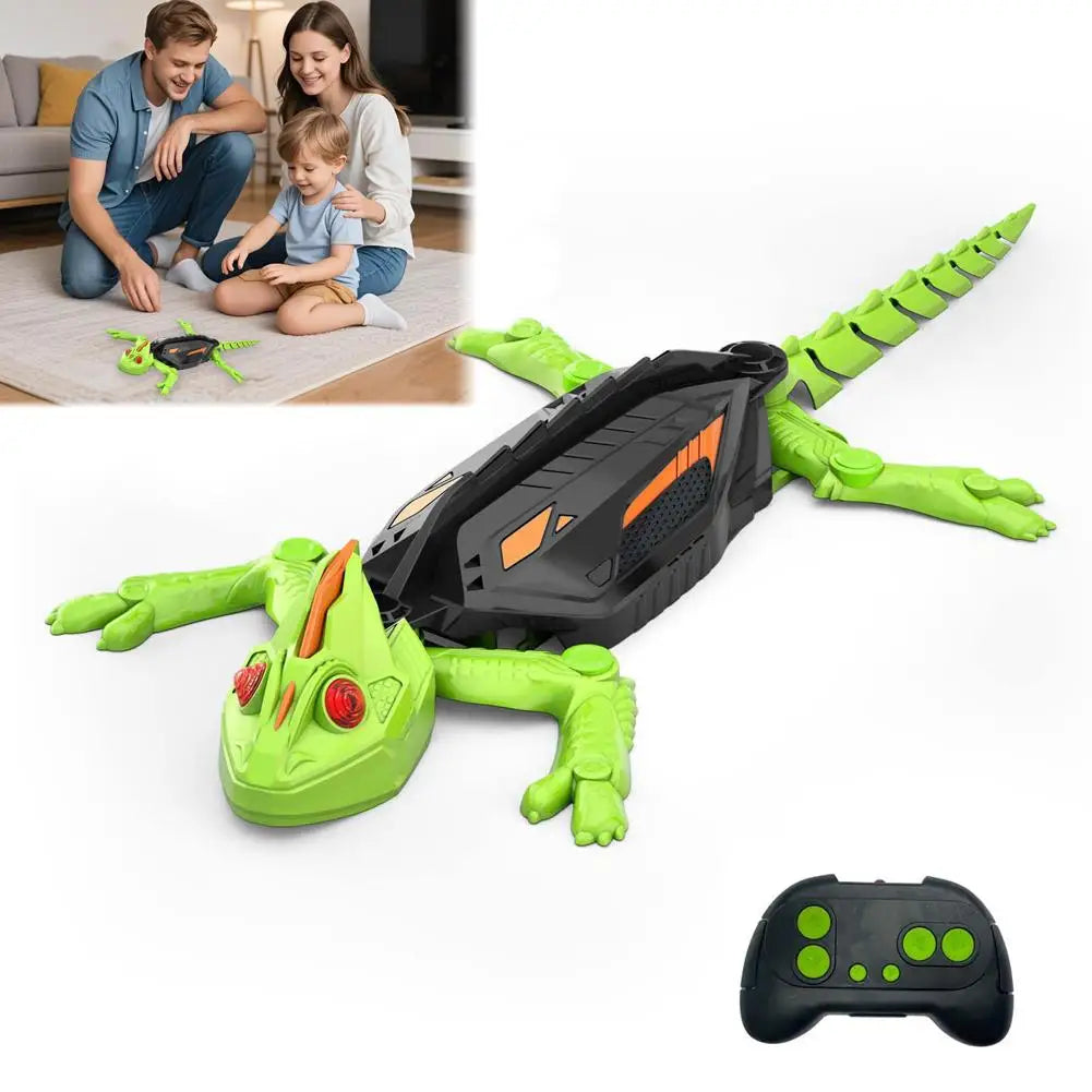 RC Wall Climbing Gecko Robot Toy – LED Eyes & 8m Remote Control