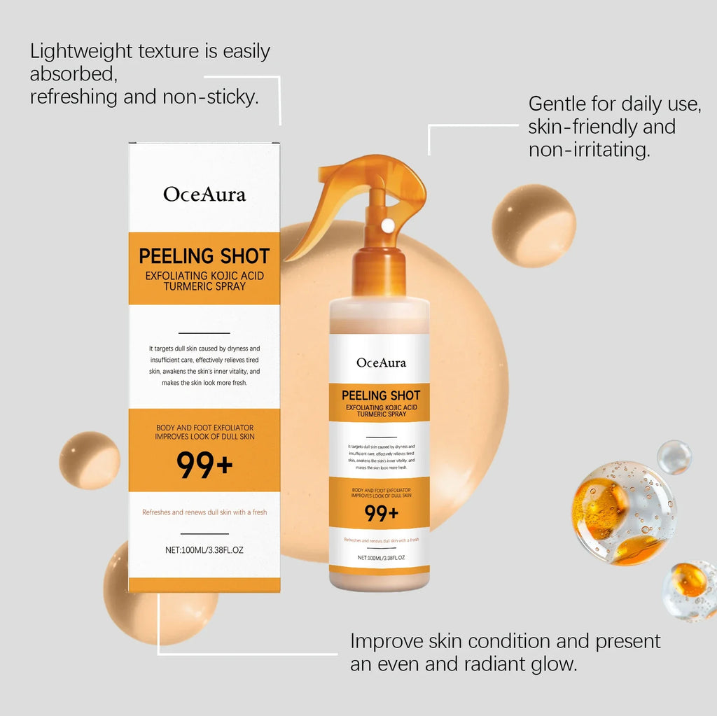Kojic Acid & Turmeric Exfoliating Serum Spray | Skin Care
