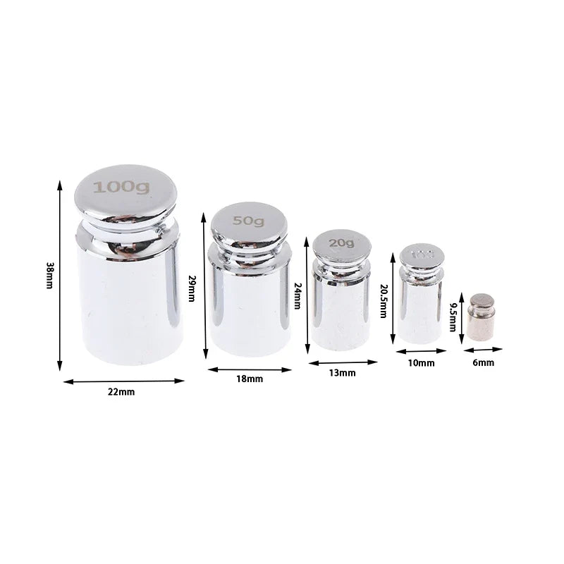 M1 Chrome Calibration Weights Set 2g–100g for Digital Scales