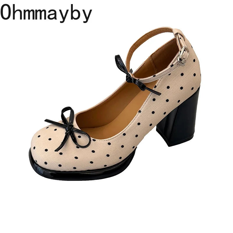 Women's Platform Mary Jane Pumps – Buckle Ankle Strap Heels
